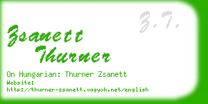 zsanett thurner business card